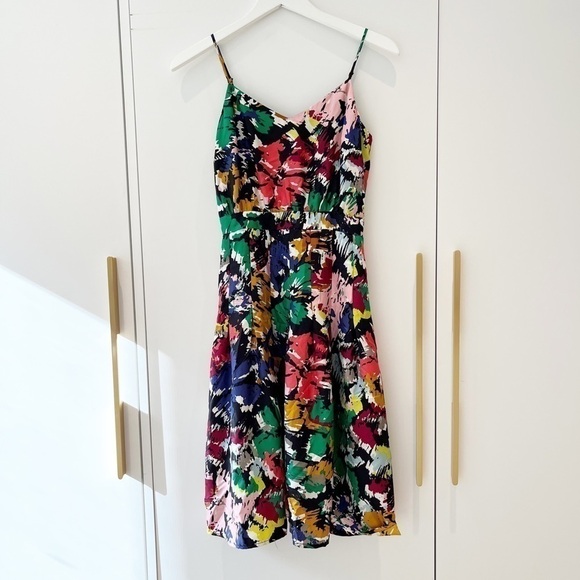 jcrew Silk Floral brushstroke Dress - Picture 1 of 13